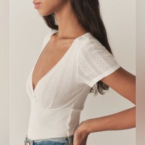 DOEN - lace trim tee